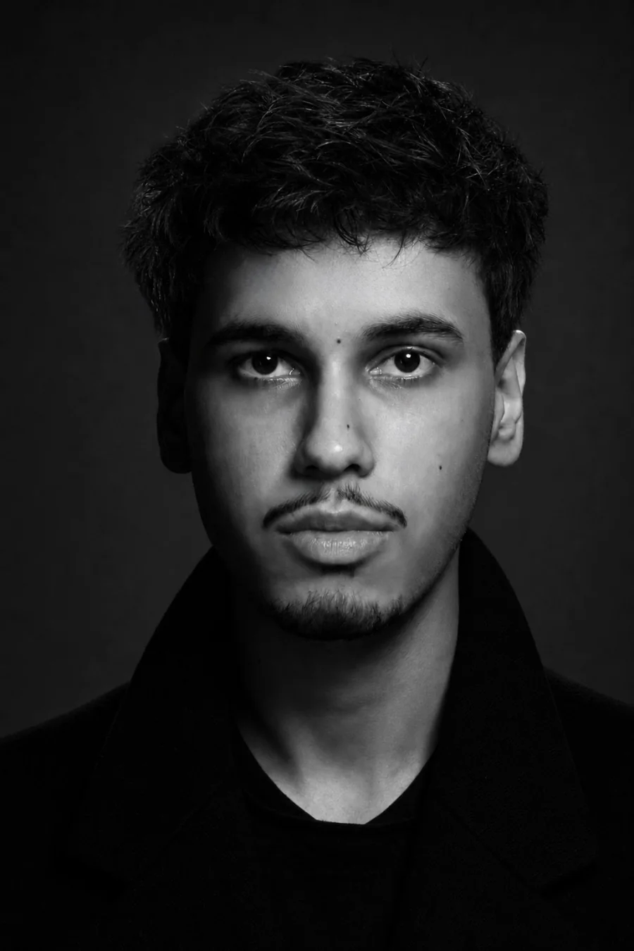 Black-and-white portrait of Gary Virk